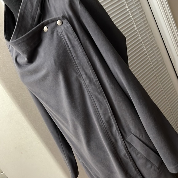 Vince Camuto Two Gray Washed Cotton Snap/Button/Zip Close Coat - New - Picture 7 of 12